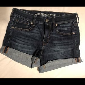 Dark Wash American Eagle Denim Shorts